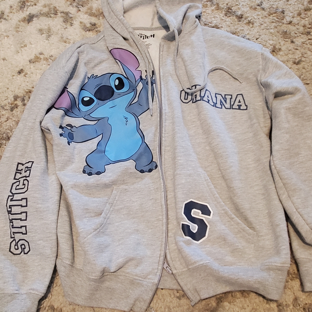 Disney Gray and Blue Stitch Kids Hoodie
